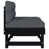 vidaXL Middle Sofa Black, Anthracite
