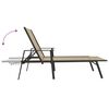 vidaXL Sun Lounger Cream Steel, Textilene 75.2 x 24.0 x 38.4 in
