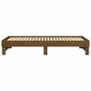 vidaXL Day Bed Honey Brown Solid Pine Wood Double Pull-Out Day Bed