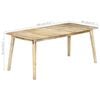 vidaXL Dining Room Natural Solid mango wood 70.9x35.4 in
