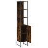 vidaXL Bathroom Cabinet Smoked Oak Engineered Wood, Powder-Coated Steel