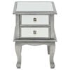 vidaXL Mirrored Nightstand Silver Mirrored glass, MDF Compact
