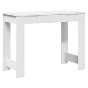 vidaXL Desk White Engineered Wood 39.4x17.7x29.5 in Desk Rectangular