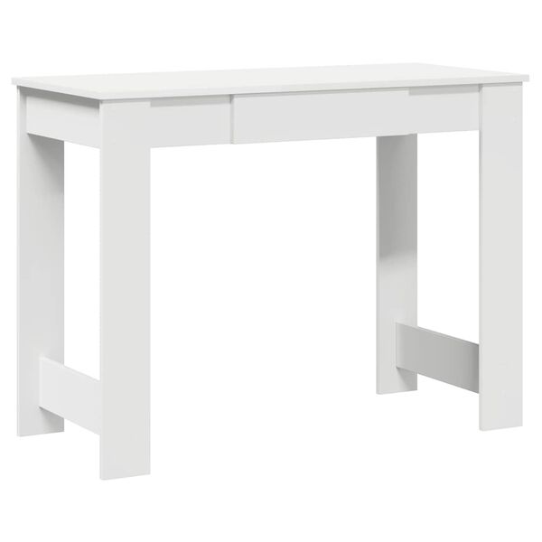 vidaXL Desk White Engineered Wood 39.4x17.7x29.5 in Desk Rectangular