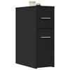 vidaXL Narrow Bathroom Cupboard Black Engineered wood Slim Rollable