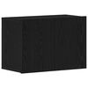 vidaXL TV Cabinet Black Oak 23.6 x 11.8 x 16.1" Engineered Wood