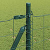 vidaXL Fence with Posts Green 39.4" x 393.7" Steel