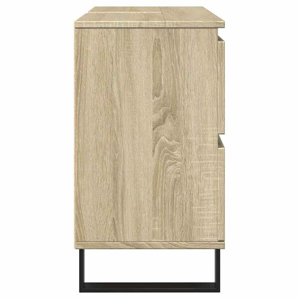 vidaXL Bathroom Cabinet Sonoma oak Engineered wood 31.5x13.0x23.6 in