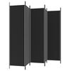 vidaXL 6-Panel Room Divider Black 118.1"x78.7" Fabric
