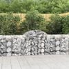 vidaXL Gabion Basket Silver Galvanized iron 78.7 x 19.7 in Durable