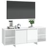vidaXL TV Cabinet High gloss white Engineered wood Medium TV Cabinet