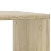 vidaXL Side Table with Wheels Sonoma Oak 19.7"x11.8"x21.7" Engineered Wood