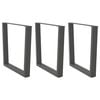 vidaXL Dining Table Leg Anthracite Powder-Coated Steel Medium Levelers