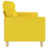 vidaXL 3-seater Sofa Light Yellow Fabric (100% polyester), metal 3-Seater