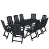 vidaXL Outdoor Dining Set Anthracite Plastic Foldable Outdoor Dining Set