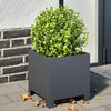 vidaXL Garden Planter Anthracite Steel 11.8 in Garden Planter Square
