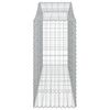 vidaXL Gabion Basket Set of 7 Silver Galvanized iron