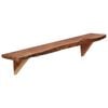 vidaXL Wall Shelf Set of 2 Varied wood grain Solid Acacia Wood Medium