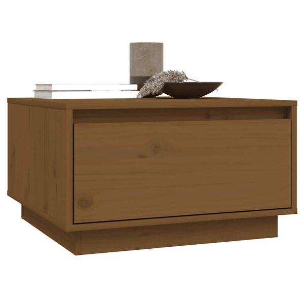 vidaXL Coffee Table Honey Brown Solid Pine Wood Small Coffee Table