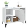 vidaXL Sink Cabinet White Engineered wood, Metal Medium