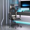 vidaXL Gaming Chair Black and Cream Fabric