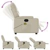 vidaXL Massage Recliner Chair Cream Faux leather, metal, plywood Standard