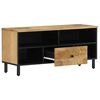 vidaXL TV Cabinet Natural Solid Mango Wood, Iron Medium TV Cabinet