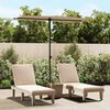 vidaXL Garden Parasol Taupe Polyester, Aluminum 70.9 x 43.3 in Rotatable
