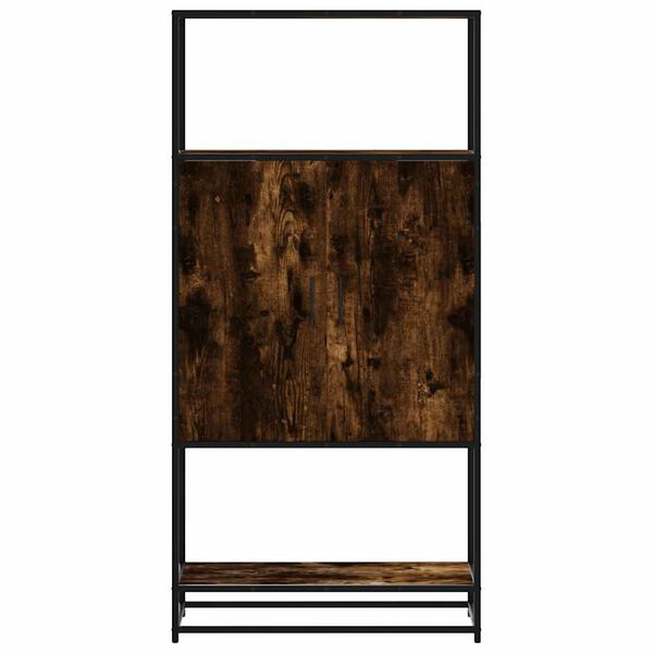 vidaXL Highboard Smoked Oak Engineered Wood, Metal Tall Highboard