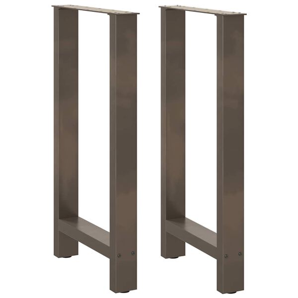 vidaXL Coffee Table Leg Set of 2 Natural Steel Powder-coated steel