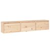 vidaXL TV Cabinet Set of 3 Natural Wood Solid Pinewood Standard