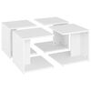 vidaXL Coffee Table Set of 4 White Engineered Wood Medium Coffee Table