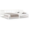 vidaXL Day Bed White Solid pine wood Twin Pull-Out Day Bed