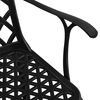 vidaXL 3 Piece Bistro Set Black Cast Aluminum