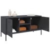 vidaXL TV Cabinet Anthracite Steel Small Industrial TV Cabinet