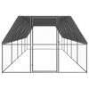 vidaXL Chicken Cage Silver and grey Galvanized steel Large