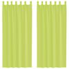 vidaXL Voile Curtains with Tab Top 2 pcs Apple Green