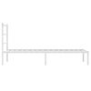 vidaXL Bed Frame White Powder-Coated Steel 90x190 cm Single Bed Frame