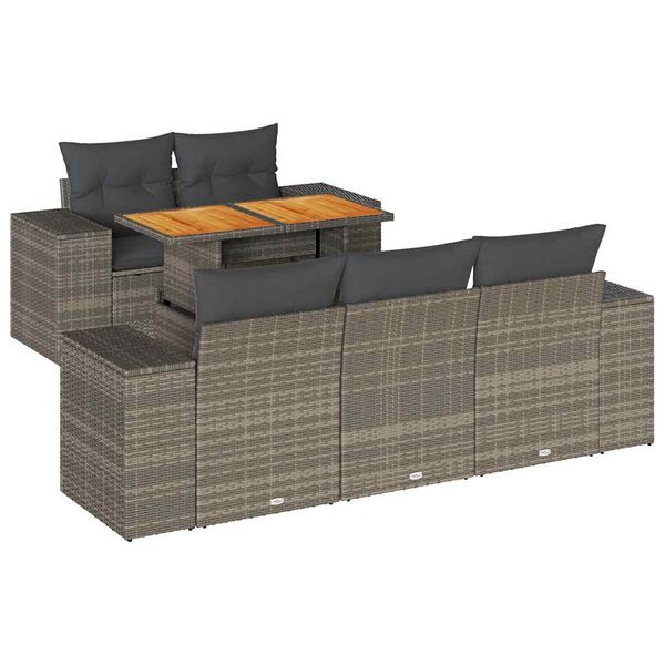 vidaXL Garden Sofa Set Grey, Dark Grey