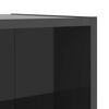 vidaXL Wall-mounted TV Stand High Gloss Gray 14.6"x14.6"x56.1" Engineered Wood