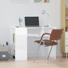 vidaXL Desk High gloss white Engineered wood 39.4 in x 21.7 in x 29.5 in