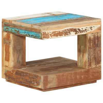 vidaXL Coffee Table 17.7"x17.7"x15.7" Solid Wood Reclaimed