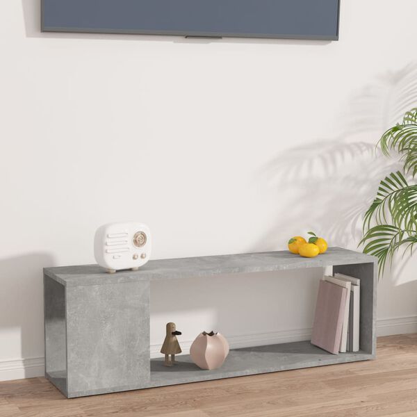 vidaXL TV Cabinet Concrete grey Engineered wood Medium TV Cabinet