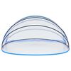 vidaXL Pool Dome Transparent with blue detailing PVC Large Collapsible