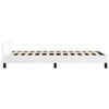 vidaXL Bed Frame With Headboard White Faux leather, Plywood, Engineered wood