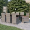 vidaXL Garden Dining Set Grey and black