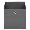 vidaXL Storage Box Set of 4 Gray Non-woven fabric 11.0x11.0x11.0 in