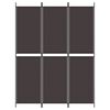 vidaXL 3-Panel Room Divider Brown 59.1"x78.7" Fabric