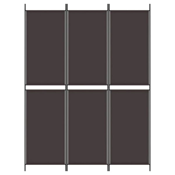 vidaXL 3-Panel Room Divider Brown 59.1"x78.7" Fabric
