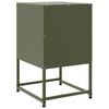 vidaXL Bedside Cabinet Set of 2 Olive Green Steel Medium